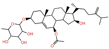 7b-Acetoxyergost-5,24(28)-dien-3b,16b-diol 3-O-a-L-fucopyranoside